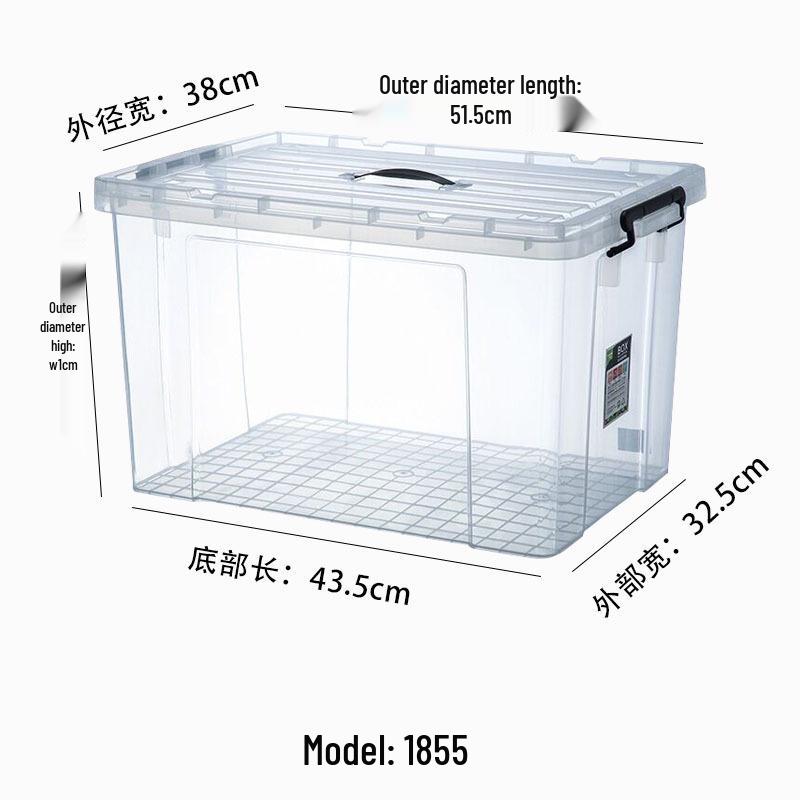 Large Transparent Handheld Food-Grade Storage Box