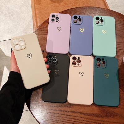 Carina Cover Morbida in Silicone TPU a Forma di Cuore d'Amore Per iphone 16 Pro Max 15 14 Pro 13 12 11 X XR XS 8 7 Plus SE 2 Cover a Protezione Completa