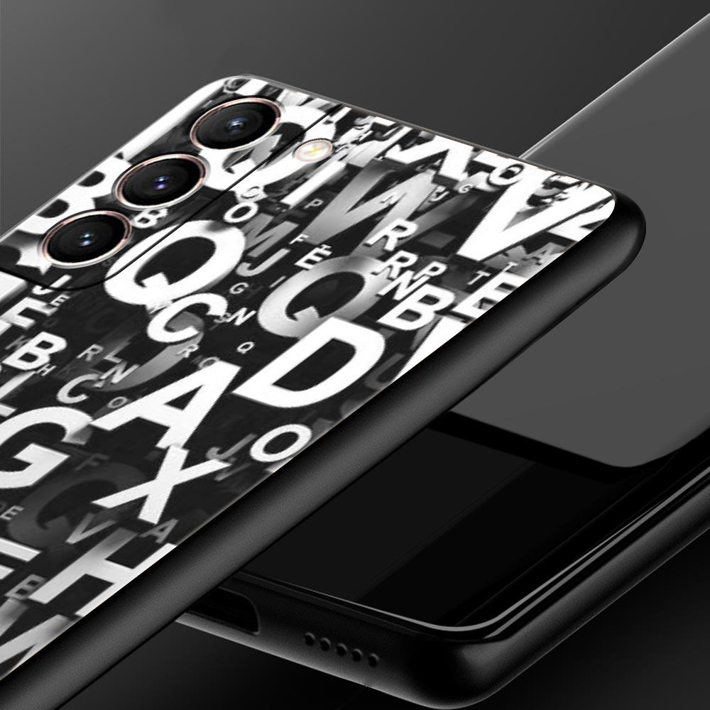 Number Pattern Phone Case Cover for Samsung Galaxy S26 S25 S24 S23 S22 S20 S21 FE Ultra S25 Edge Plus 5G Soft TPU Shell Fundas