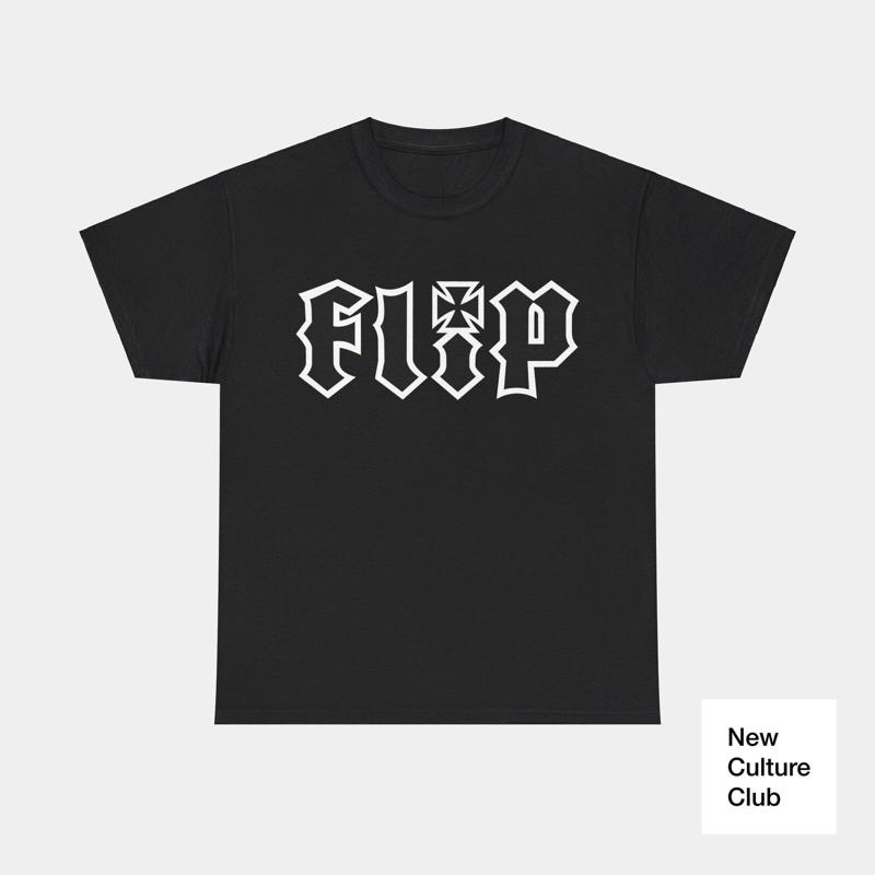 Flip Skateboards Skate Classic 90-tallet Premium Design T-skjorte Farger Appleyard Svart
