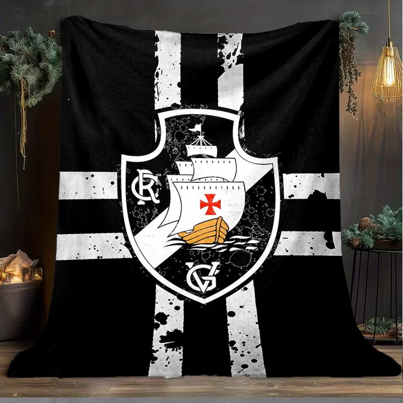 1PC Vasco Football Club Printed Soft Flannel Blanket Throw for Adult Bedroom Living Room Sofa Camping Travel Fan gifts Christmas Gifts