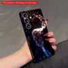2DFlat Samsung Phone Case Neon Spiral Lights On Black Applicable To Galaxy S22 S23 S24 S25ULTRA S26 A12 A13 A14 A15 A16