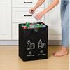 Large Capacity Empty Bottle Storage Basket With Handle Folding Design Kitchen Trash Can Durable Foldable
