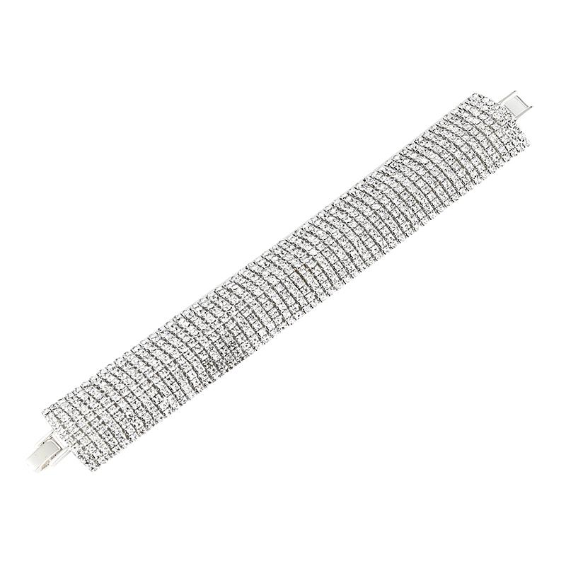 Fashion Women Rhinestone 11 Row Bracelet Fashion Adjustable Bangles Jewelry Nice Bracelet Gift Party Jewelry