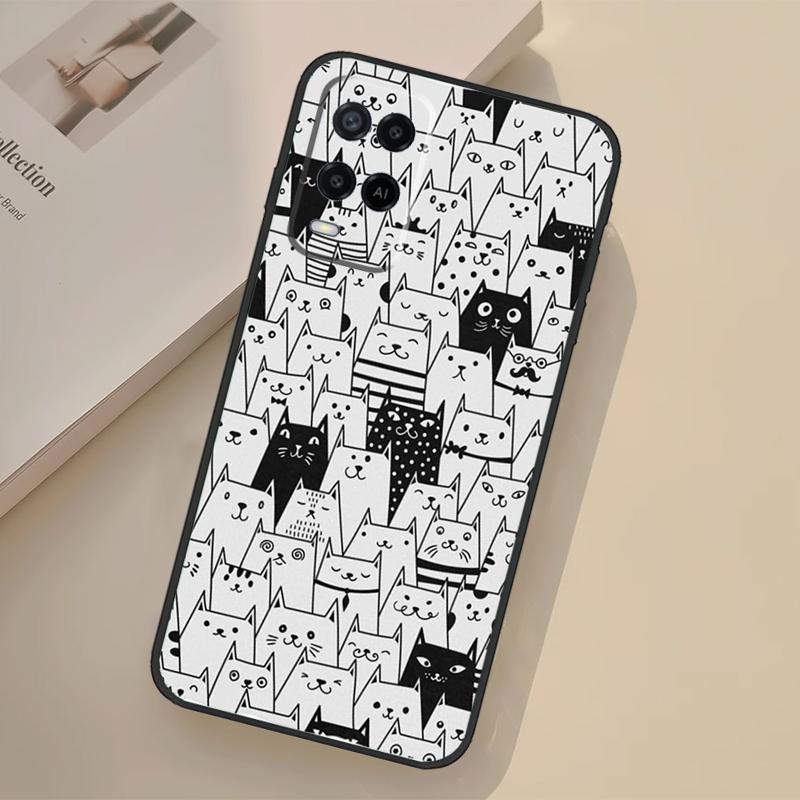 Funny Cat Collage Case For Oppo A98 A78 A18 A38 A58 A60 A80 A40 A96 A76 A16 A94 A74 A54 A15 A17 A57 A77 A5 Pro