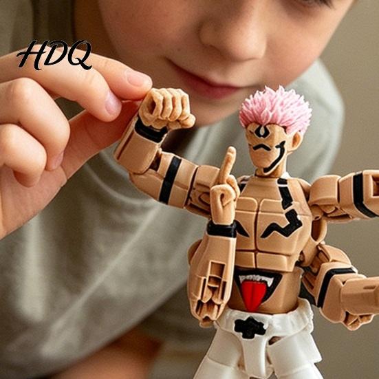 Anime Figurine for Collection 3D Printed Figure Statue with Movable Joints Interchangeable Parts Collectible Model Plastic Action Desktop Decoration