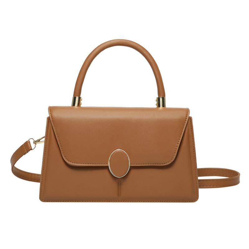 

Street Style Pu Crossbody Bag Chic Fashionable Compact Handbag For Everyday Use коричневий