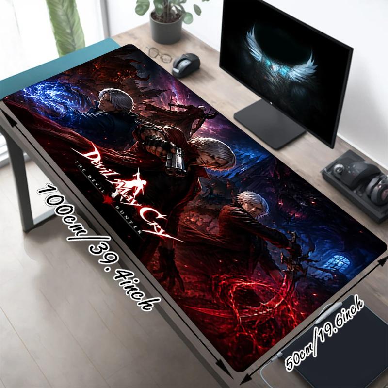 1Pc Devil May Cry Dante'S Inferno Gaming Mouse Pad Keyboard Desk Mat Non-slip Rubber Lock Edge Waterproof Computer Mousepad for Office Home Decor S122