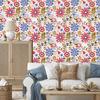 Wallpaper Flowers Coral and White for Living Room and Bedroom 50x1000