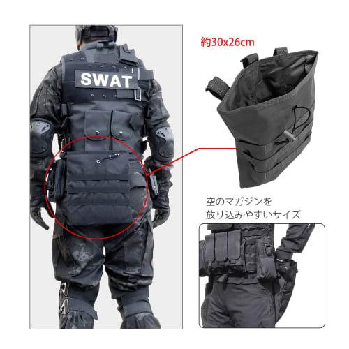 SHENKEL Drop Magazine Dump Pouch, MOLLE System Compatible, 600 Denier Reinforced Nylon, OD Olive Drab (pouch-019od)