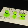 1/4Pcs Luminous Funny Green Alien Lanyard Keychain Resin Charm Mobile Phone Rope Key Chain Backpack Pendants Friend Gifts