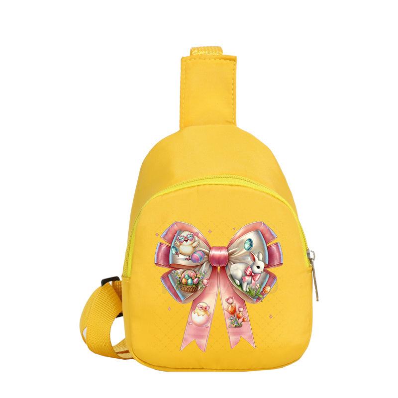 Easter Printed Shoulder Bag Men's and Women's Versatile Casual Children's Breast Bag Crossbody Bag
