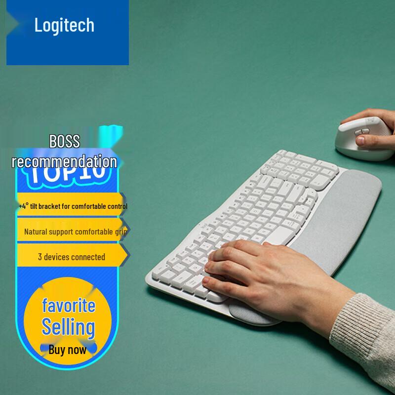 

Logitech Lift & Wave Keys Ergonomic Keyboard and Mouse Combo