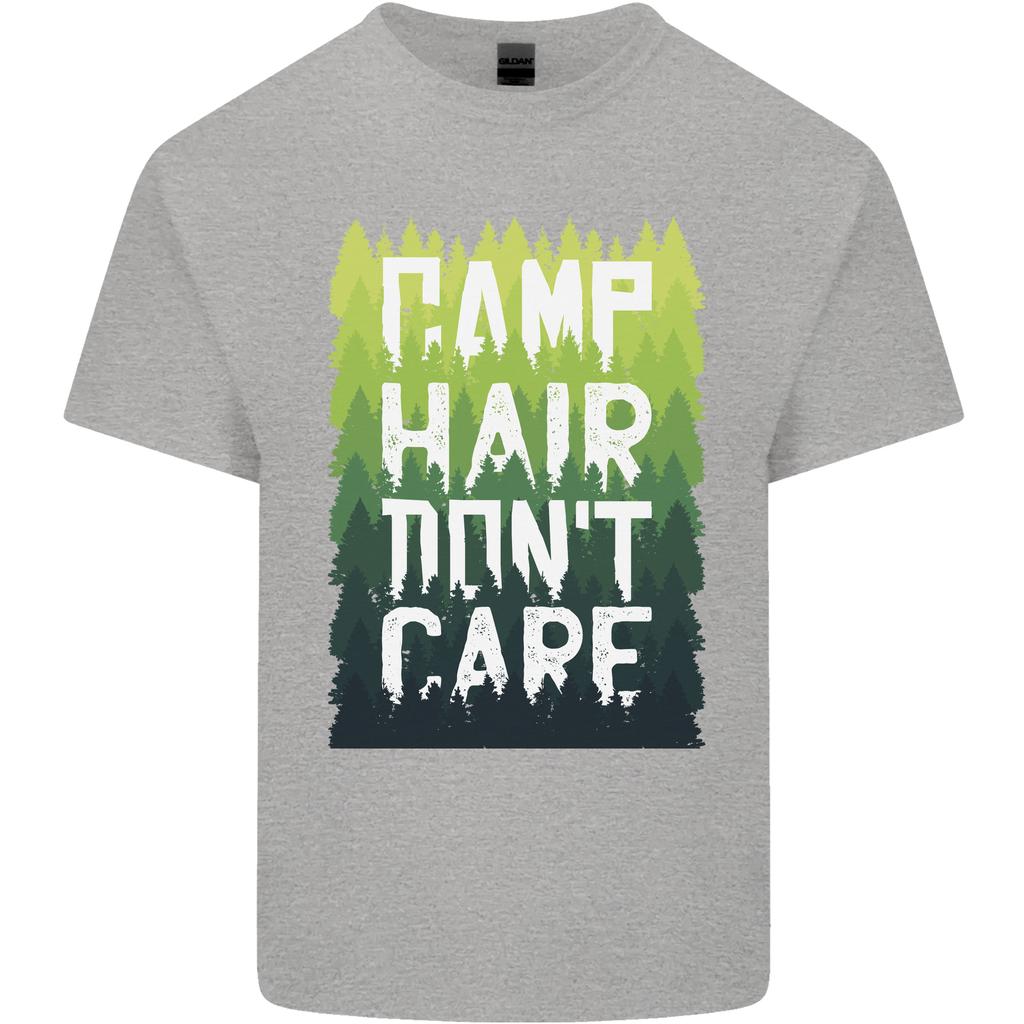 Camp Hair Dont Care Funny Camping Caravan Unisexs Light Cotton TShirt