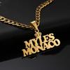 Customized Names Pendant Necklace Stainless Steel Personalized Jewelry Cuban Thick Chain for Men Women Detachable Necklace Gift