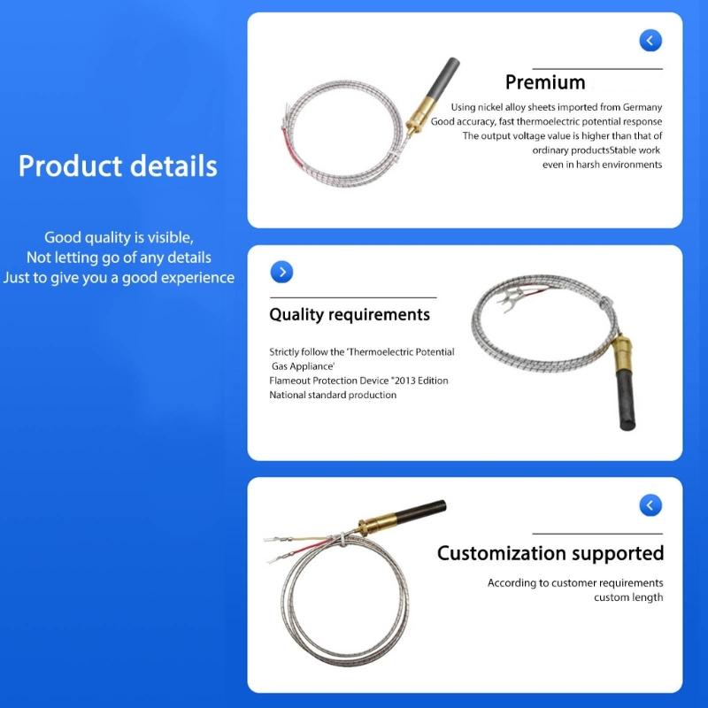 Set of 2 Corrosion Resistant Aluminum Foil Thermopile Sensor Ensuring Performances Suitable for Electric Water Heaters