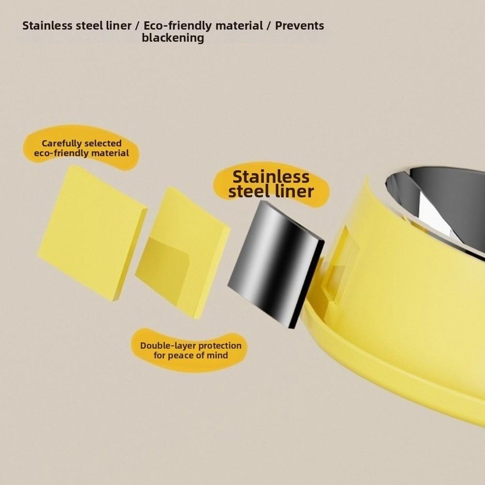 Noiseless Heated Pet Water Bowl Anti-dry Burning Stainless Steel  Cat Bowl  Winter