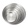 Stainless Steel Round Korean Style Matte Serving Plates