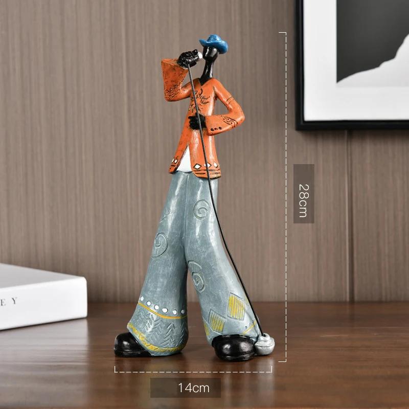 2026New Nordic Style Creative American Band Musical Instrument Model Statue Living Room Porch Study Decor Arts And Crafts Home