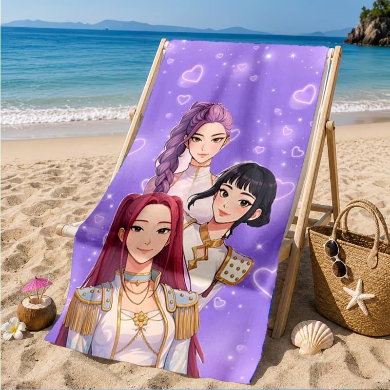 K-pop Heroes In Action Beach Towel, Quick-drying, Easy to Care for, Suitable for Both Fitness and Beach Vacations,Sports Essential