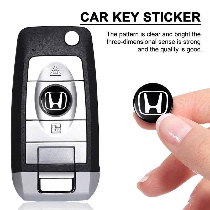 For Honda Car Goods 14MM Remote Car Key Stickers Emblem Accessories For Honda Civic Accord Crider City CRV HRV Inspire Fit Odyss