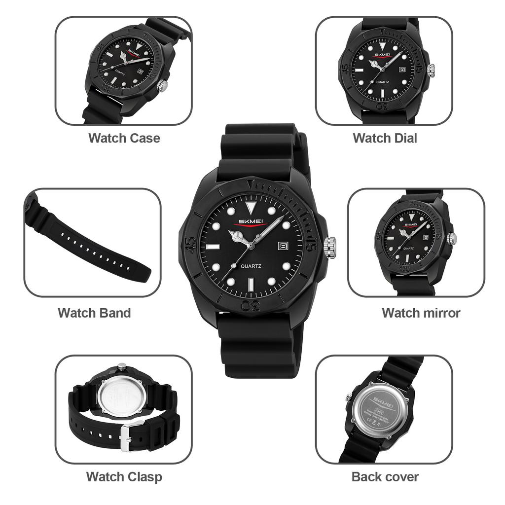 2393 Waterproof Sports Quartz Mens Wristwatches Fashion Simple Watch for Men Ultralight Shockproof Clock 2108 Reloj Hombre