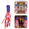 American Flag Windsock 3 Modes Hanging 4th of July Decorations Reusable Independence Day Memorial Day Windsocks for Home Decor