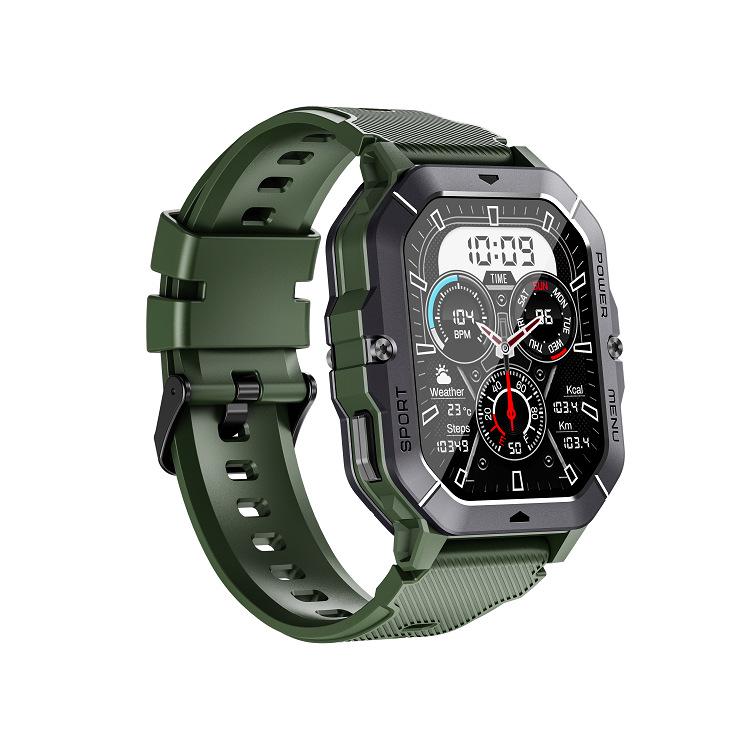 C28 Smartwatch: Outdoor Three-Proof, 3ATM Waterproof, 2.0" HD Screen, Call, Blood Pressure & Oxygen Monitoring