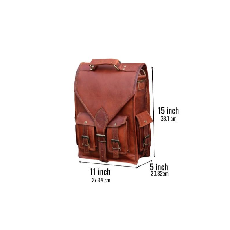 Персонализированный кожаный рюкзак — фото 6