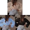 Summer Lace Shirt For Women With Long Sleeves And Round Neck In Pure Color For Street Style Fashion