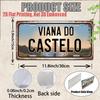 D Flat Printing Pc Vintage Aluminum Sign Only for Decoration Outdoor Wall Art  VIANA DO CASTELO Aluminum Sign