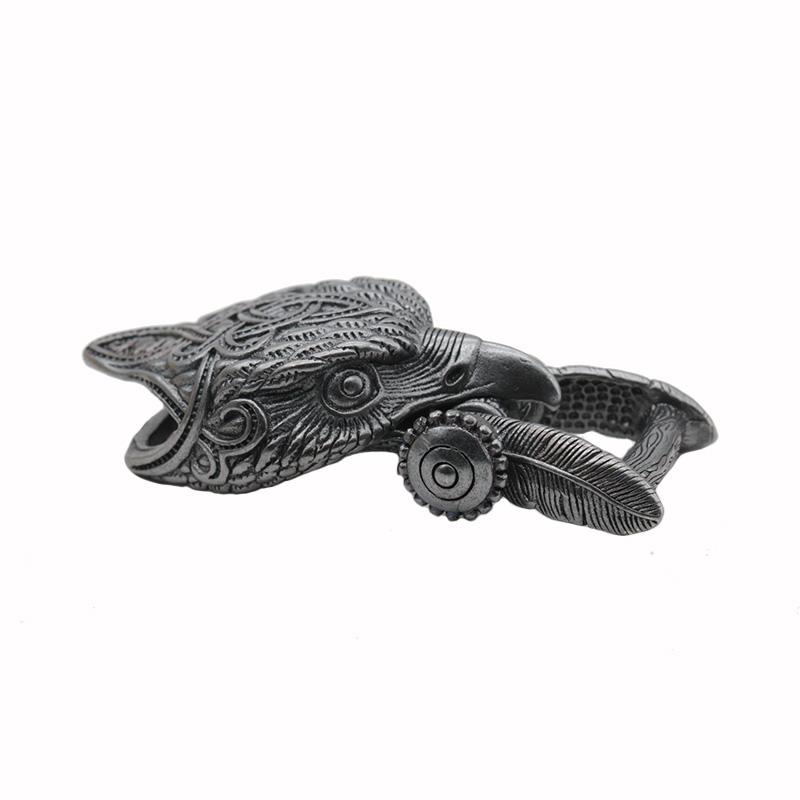 Fibbia in ottone con testa d'aquila EDC Outdoor fai da te Braccialetti di sopravvivenza in paracord intrecciato Forniture Accessori Corda per ombrello retrò Cordino perline