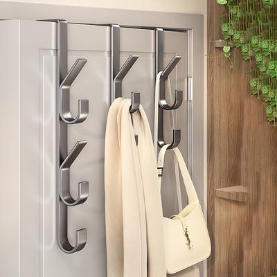 Over Door Hooks Carbon Steel Sturdy Over The Door Hooks Multifunctional Clothes Hanger Space Saving Door Hanger Storage Hook