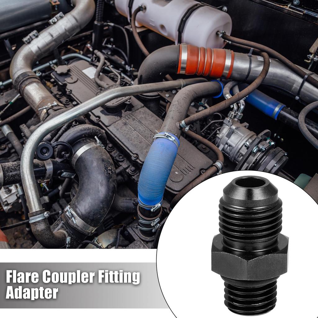 X AUTOHAUX 6AN Male To M12 X 1.5mm Male Metric Thread Fitting Adapter Flare