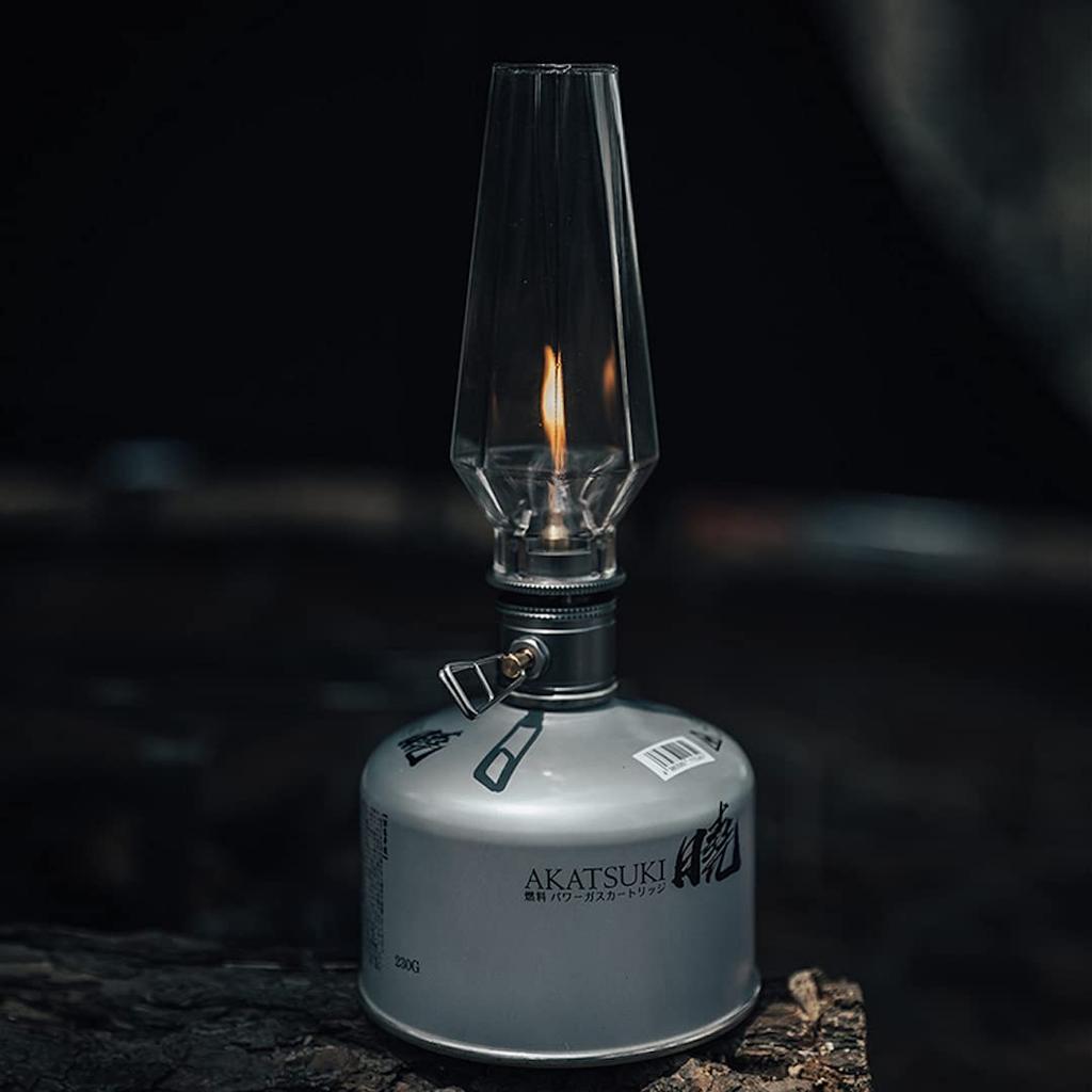 CAMPING MOON Gas Candle Lantern with Wooden Lantern Case, T-1