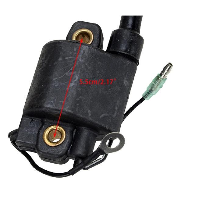 Black Ignition Coil Assembly Fit for Yamaha Outboard 2 Stroke 60 70HP 6H3-85570-10-00