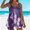 Costume da Bagno da Donna Tankini 2 Pezzi Costume da Bagno Colorato Motivo Farfalle Fiori Costumi da Bagno per le Vacanze