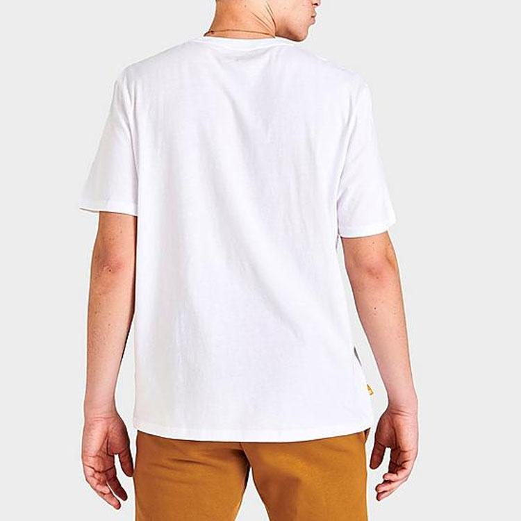 Timberland Letter Pattern Printed Crew Neck Short Sleeve T-Shirt Men Tops White TB0A64KN-100