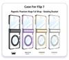 Samsung Z Flip7 Case: 360° Rotating Stand with Wireless Charging, Flip6 Compatible, Transparent Protective Hinge Cover