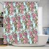 Floral Shower Curtain Vintage Botanical Flowers Bathroom Decor Waterproof Fabric Liner Artistic Nature Spring Blossom Home Texti