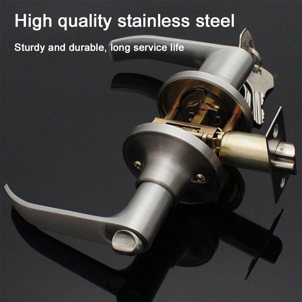 Door Lever Lock Stainless Steel Locking Door Handle Entrance Door Handles Door Knob Replacement for Bedroom Front Door