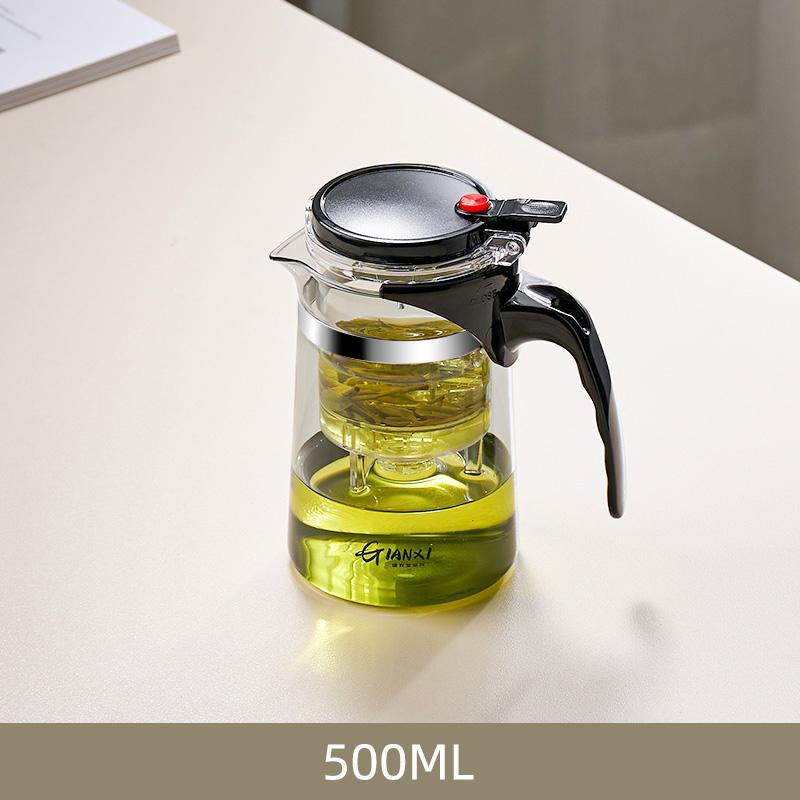Tea Pots Heat Resistant Glass Tea Pot Tea Infuser Chinese Tea Set Kettle Coffee Glass Maker Convenient Office Tea Sets