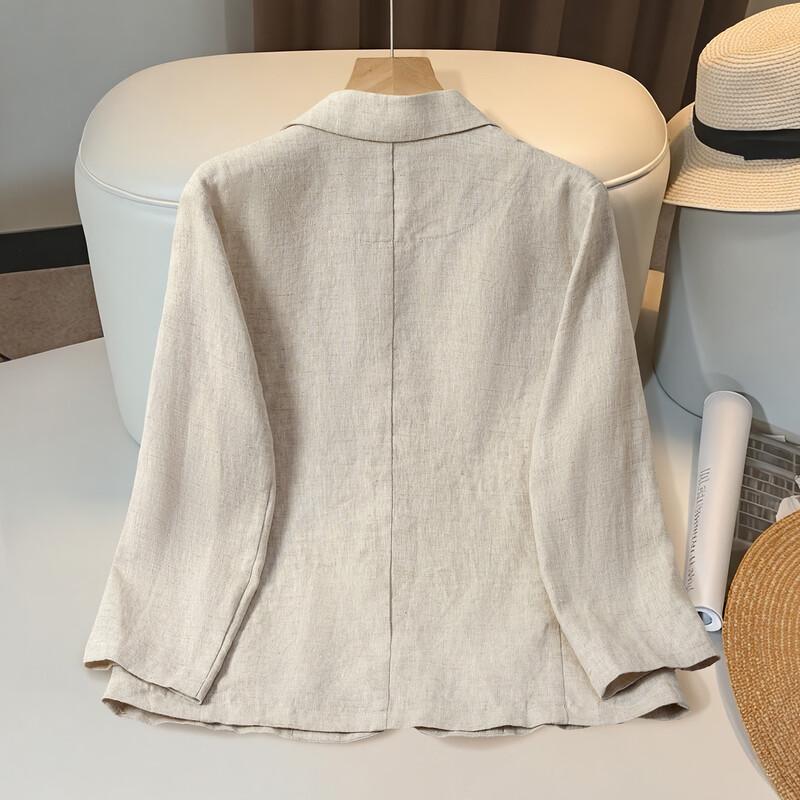 Women's Linen Single-Button Blazer