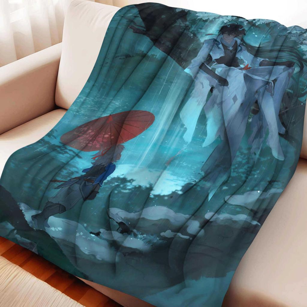 Cartoon Honkai: Star Rail Dan Heng Flannel Blanket Cover Warmth Soft Anime Nap Blanket Multifunctional Decor Universal Blankets