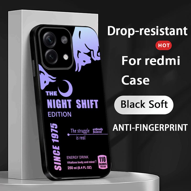 Custodia per Telefono Star Bull Energy Drink turno di notte Per Redmi Note 14 13 12 11 Pro Plus S 5G 14C A3 Copertura Nera Morbida