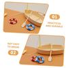 EXCEART Miniature Fishing Boat Set with Swimming Ring for Interior x x Plastic 2-Pack Dollhouse, Decoration, 11.6 5.4 8cm,