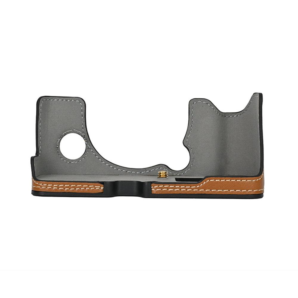 Torba na aparat XT30 Skórzane PU Etui na połowę korpusu dla Fujifilm XT30 Fuji X-T30 XT30II XT10 XT20 Otwór na baterię Pokrywa dolna