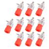 10pcs Banana Socket 4mm 0.2in Copper Screw Transparent Zinc Alloy Material Speaker Binding Post 30Vac‑60Vdc
