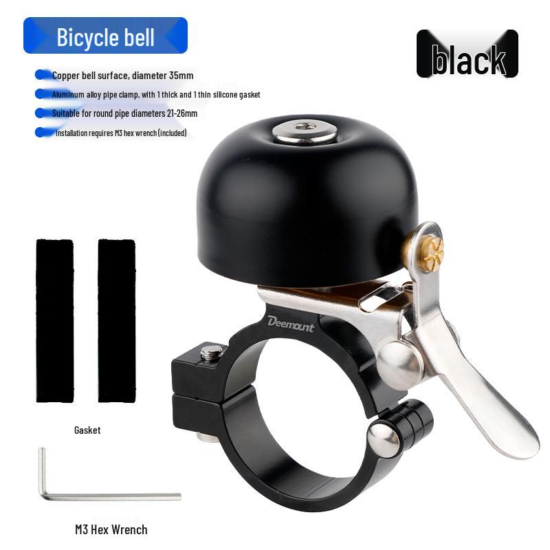 Retro Copper Bell for Folding & Mountain Bikes - Silk Flower Design