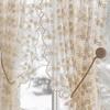 WTEMPO 2PCS Französisch Pastoral Creme Stickerei Bildschirm Vorhang Spitze Vorhang Ins Schlafzimmer Fenster Perforierte Vorhang